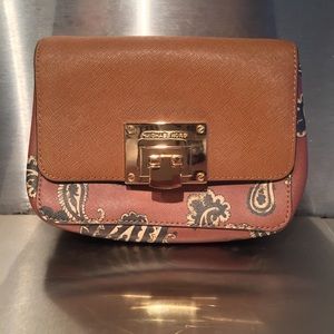 Michael Kors Tina Luggage Paisley Clutch Crossbody